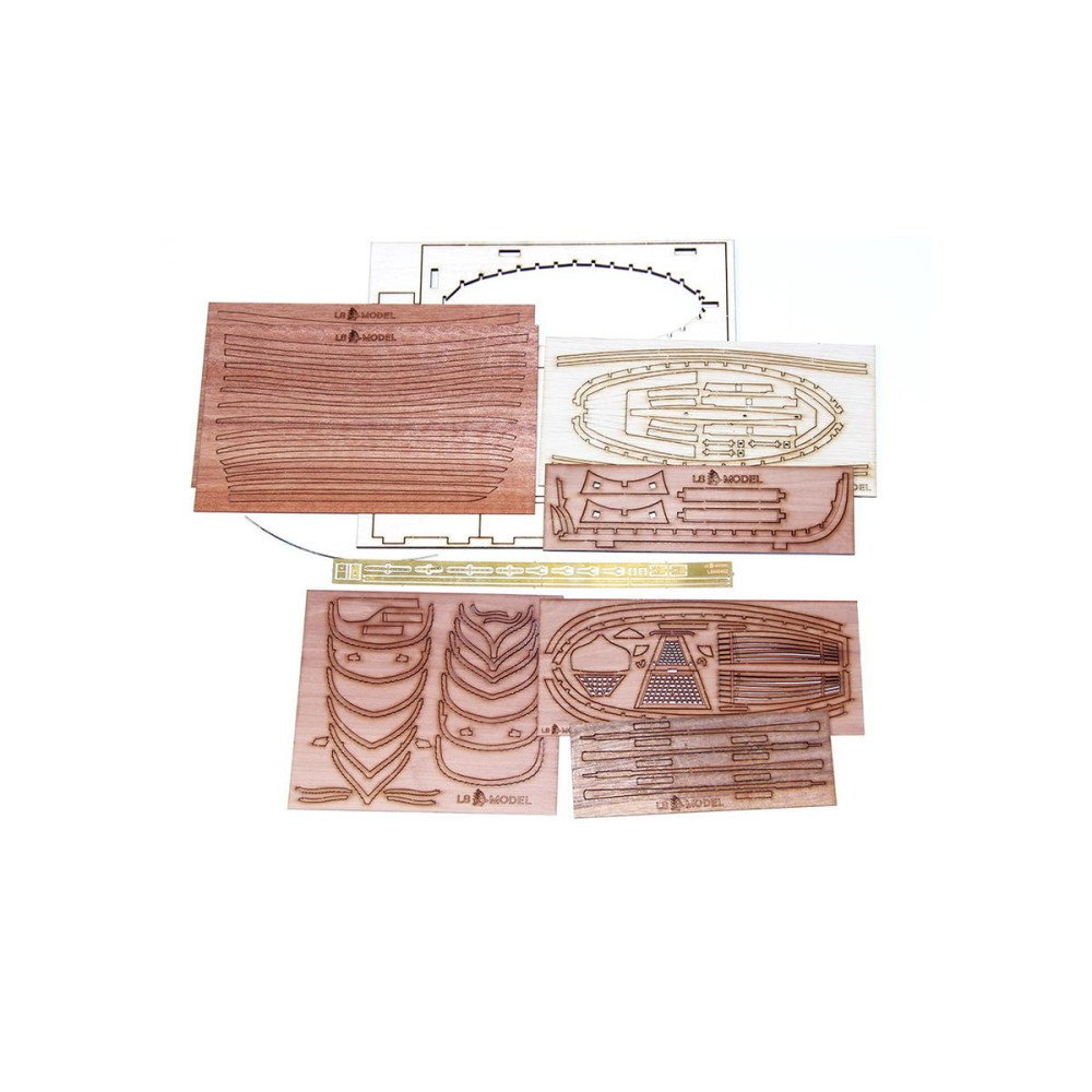 Сборная деревянная модель Четырехвесельная шлюпка 1:36 - LSM0402