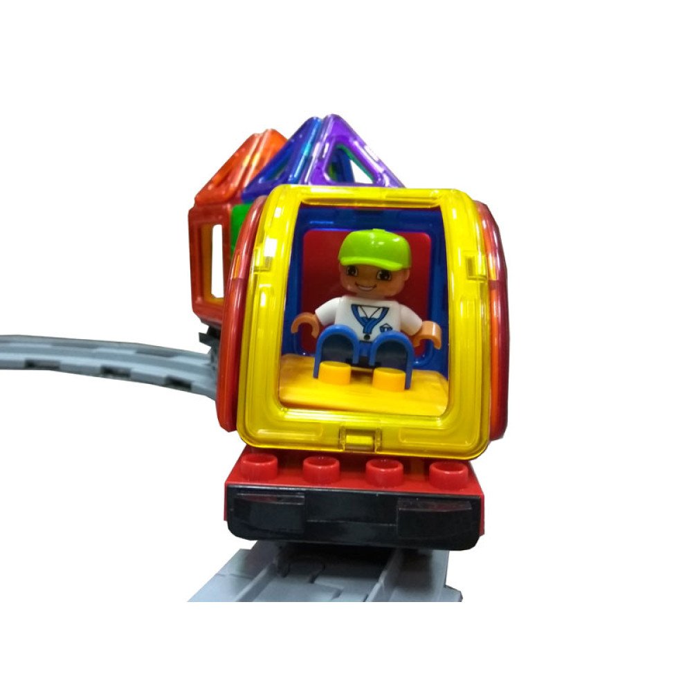 Магнитный 3D конструктор Магникон Железная дорога - МК-68