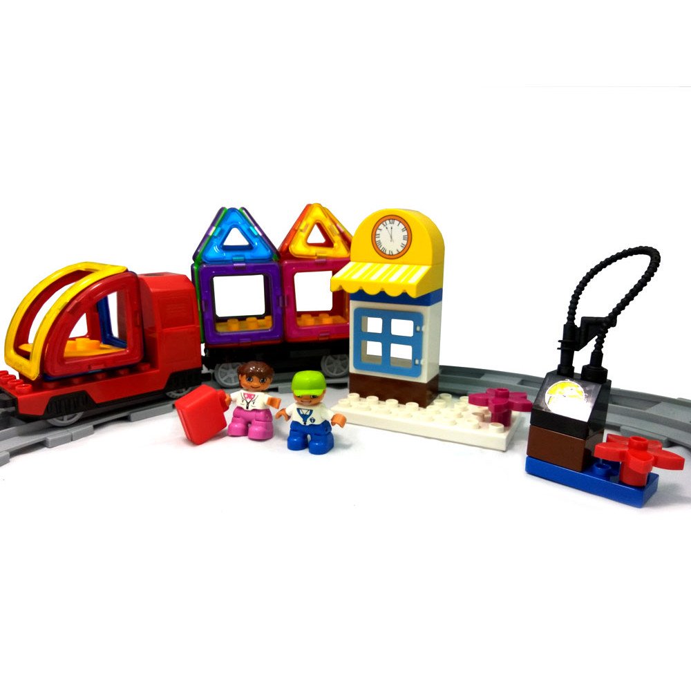 Магнитный 3D конструктор Магникон Железная дорога - МК-68