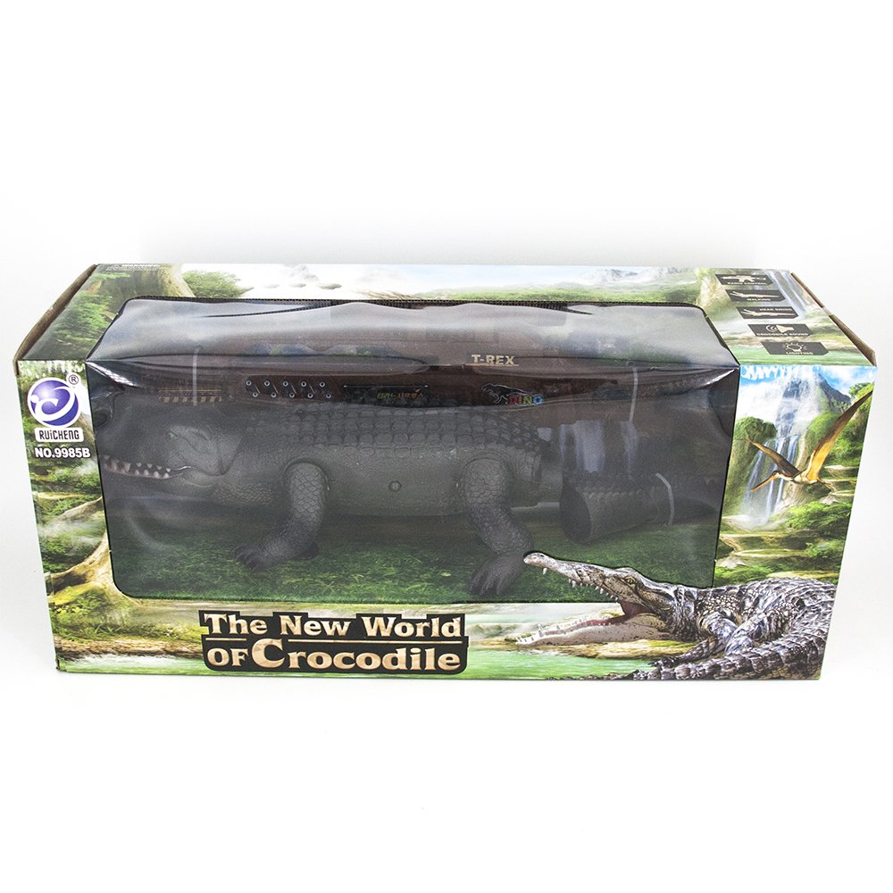 Радиоуправляемый зеленый крокодил со световым автоматом RuiCheng - 9985B