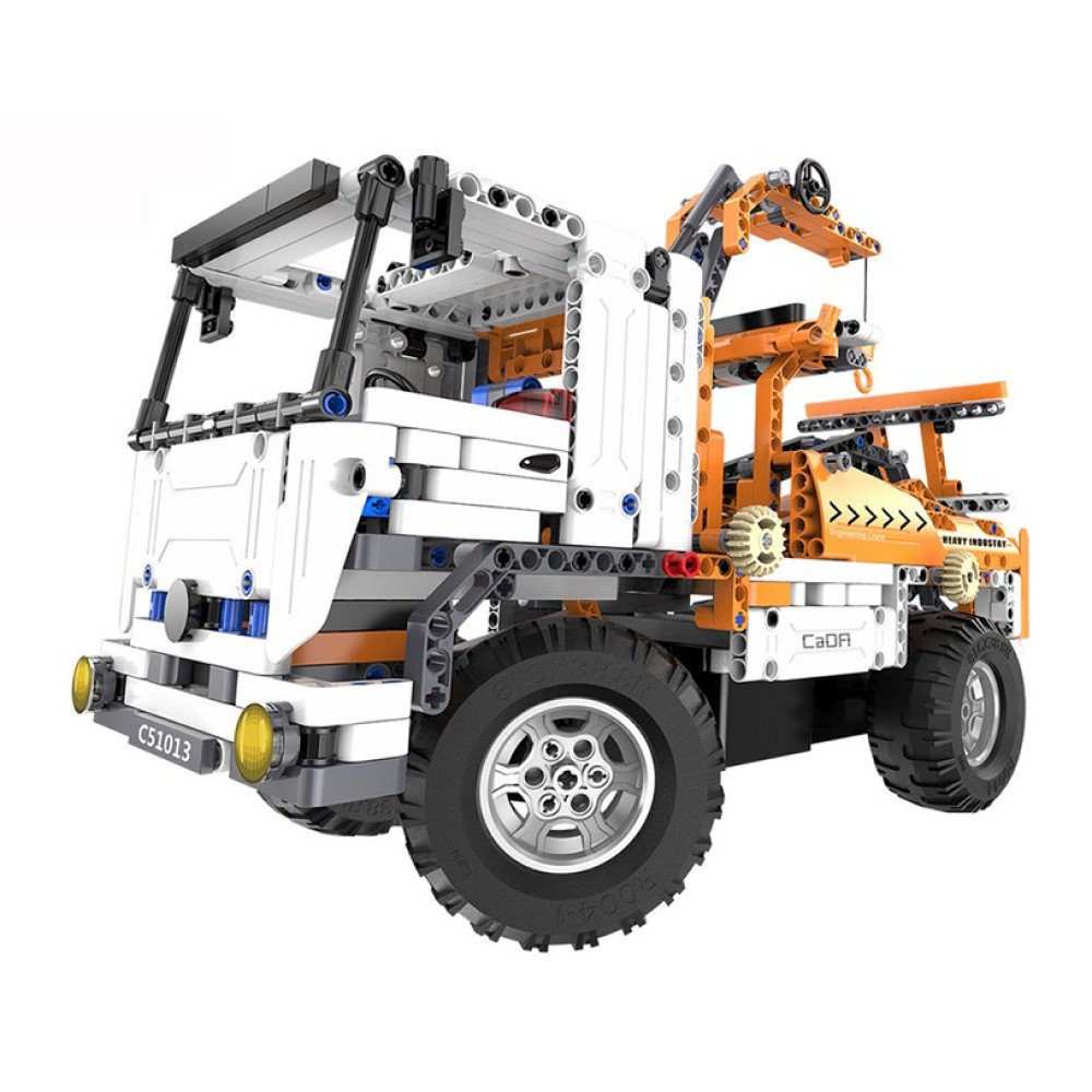 Радиоуправляемый конструктор автокран со стрелой / эвакуатор Cada Technics 2 в 1 - 2.4G - C51013W