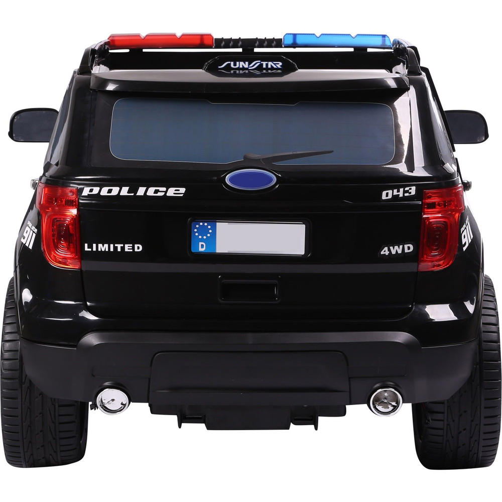 Детская полицейская машина Ford Explorer Police Black 12V 2.4G- CH9935, с мигалками