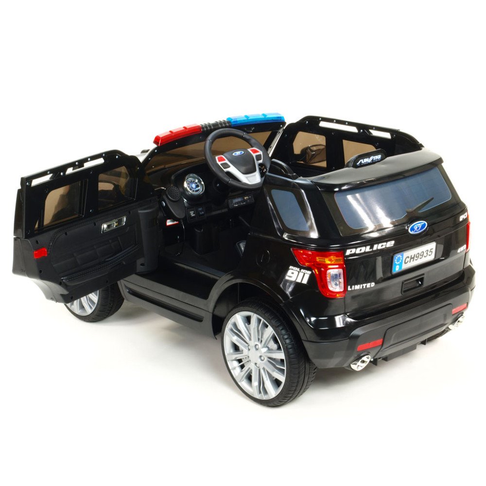 Детская полицейская машина Ford Explorer Police Black 12V 2.4G- CH9935, с мигалками