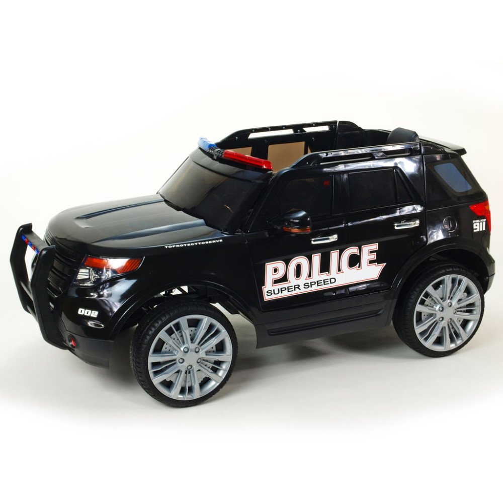 Детская полицейская машина Ford Explorer Police Black 12V 2.4G- CH9935, с мигалками