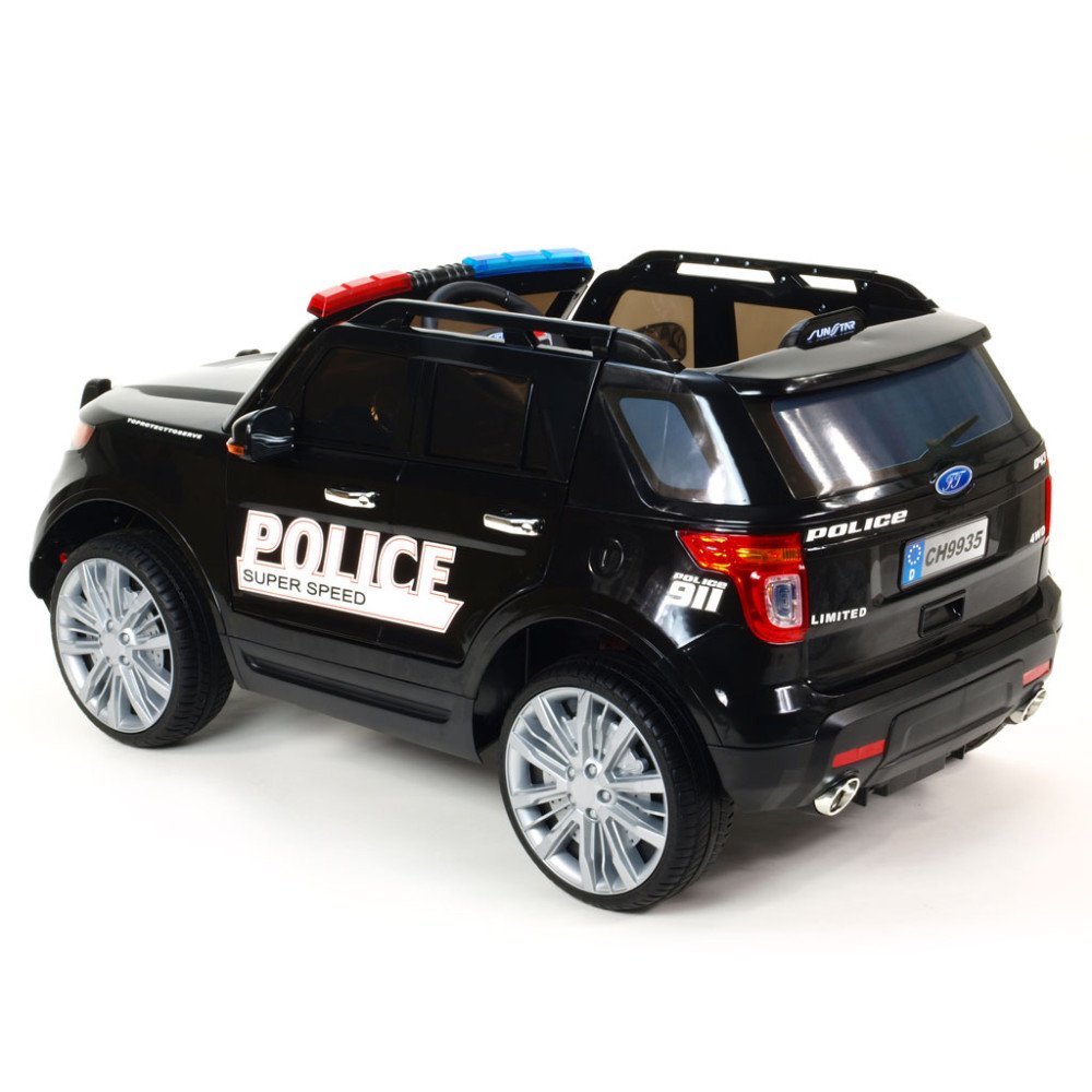 Детская полицейская машина Ford Explorer Police Black 12V 2.4G- CH9935, с мигалками