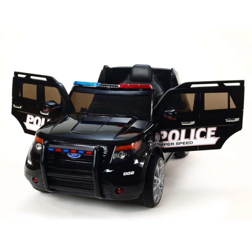 Детская полицейская машина Ford Explorer Police Black 12V 2.4G- CH9935, с мигалками