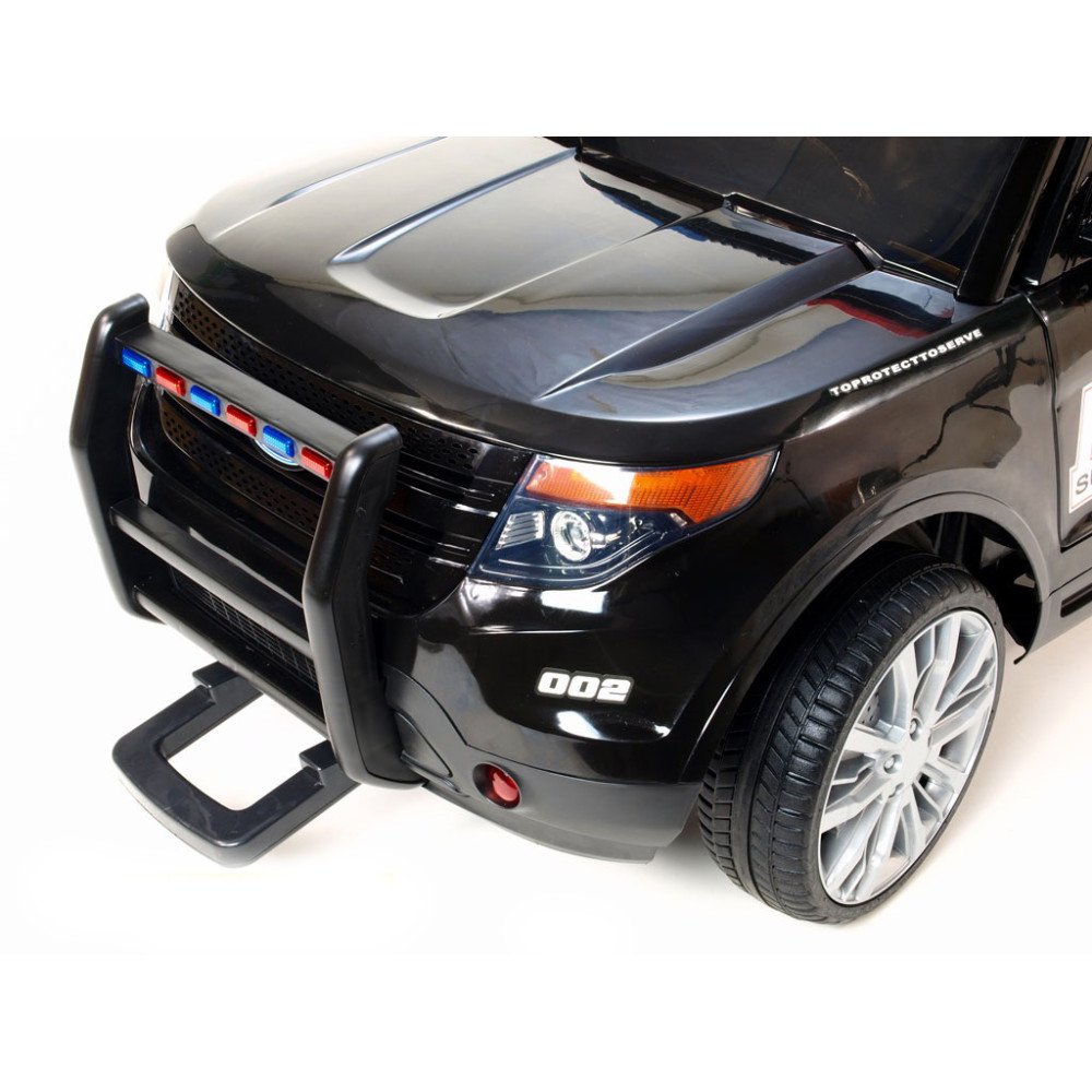 Детская полицейская машина Ford Explorer Police Black 12V 2.4G- CH9935, с мигалками