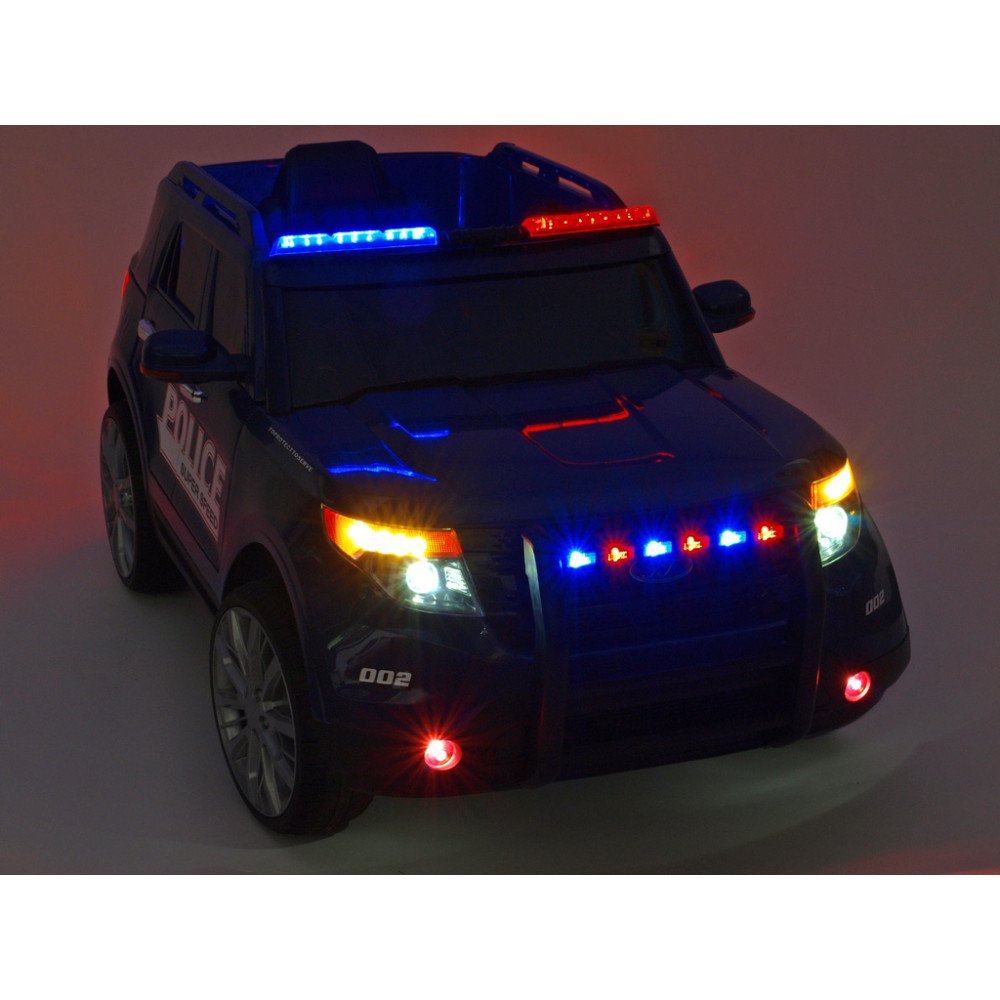 Детская полицейская машина Ford Explorer Police Black 12V 2.4G- CH9935, с мигалками