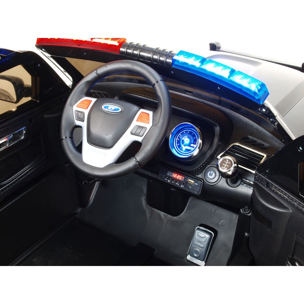 Детская полицейская машина Ford Explorer Police Black 12V 2.4G- CH9935, с мигалками
