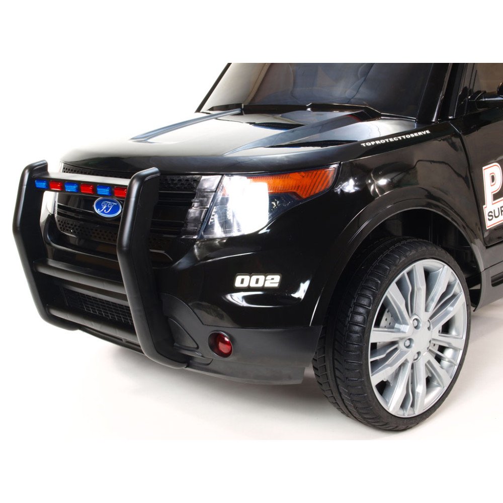 Детская полицейская машина Ford Explorer Police Black 12V 2.4G- CH9935, с мигалками