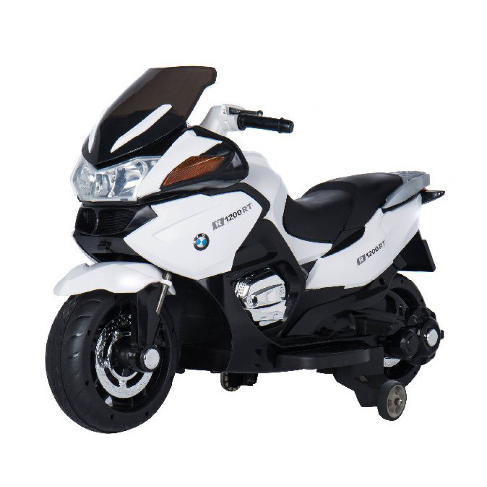 Детский электромобиль мотоцикл BMW R1200RT White 12V - HZB-118