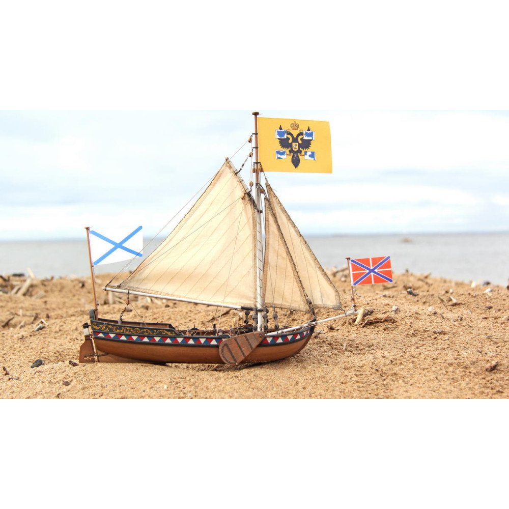 Сборная деревянная модель Ботик Петра I 1:24 - LSM0601