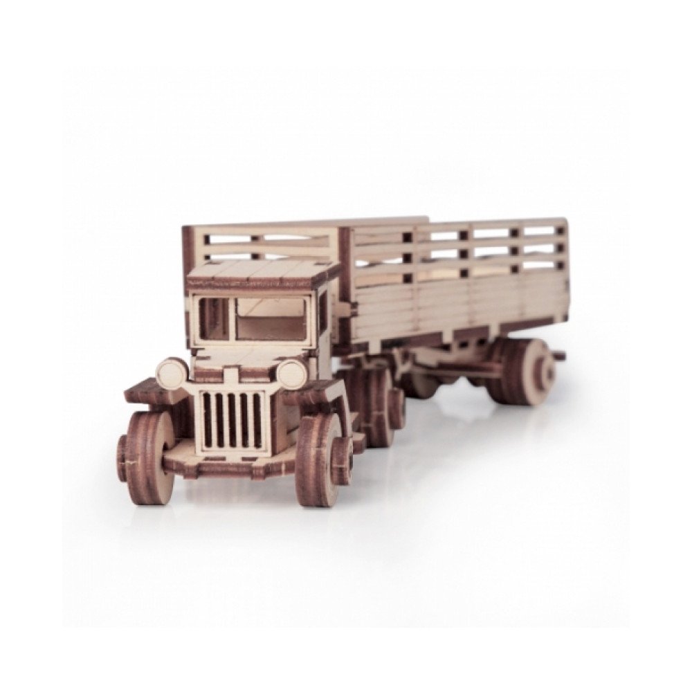 Конструктор 3D деревянный подвижный Lemmo Грузовик ЗИС 10 