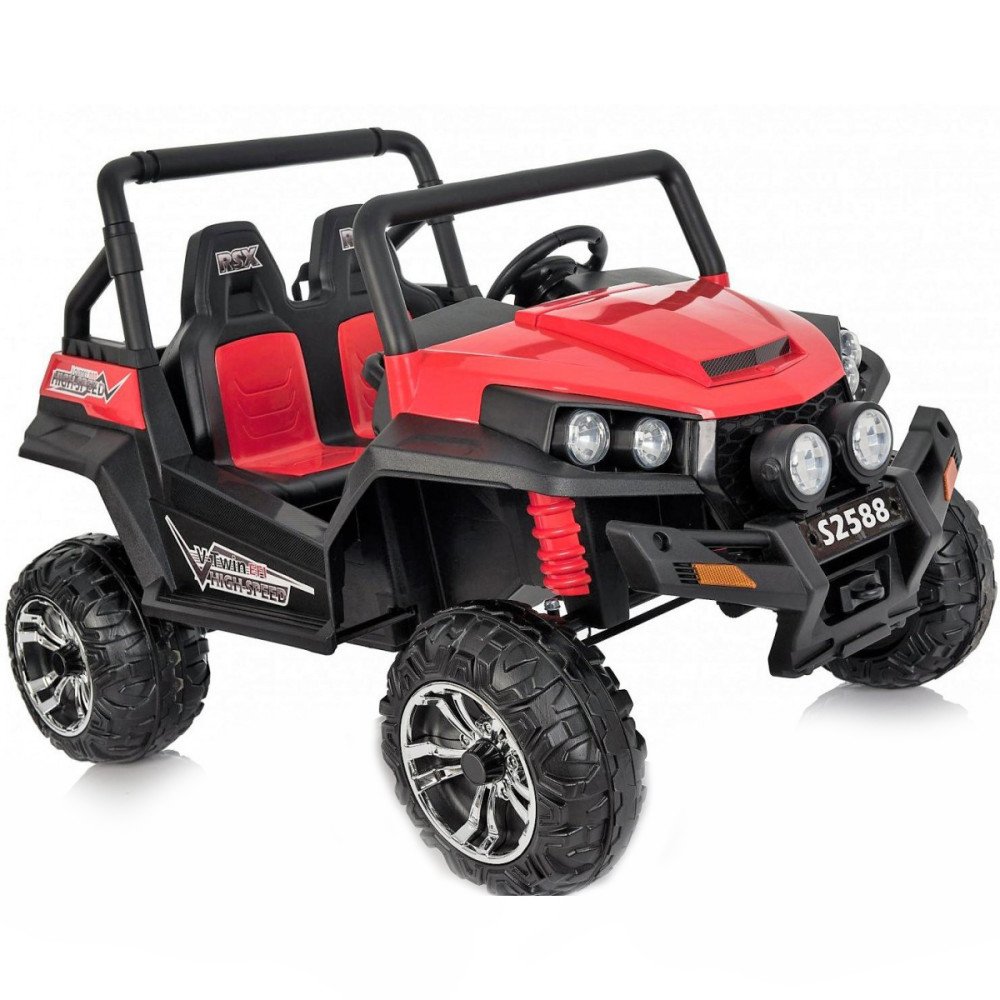 Двухместный полноприводный электромобиль Red Buggy 12V 2.4G - S2588