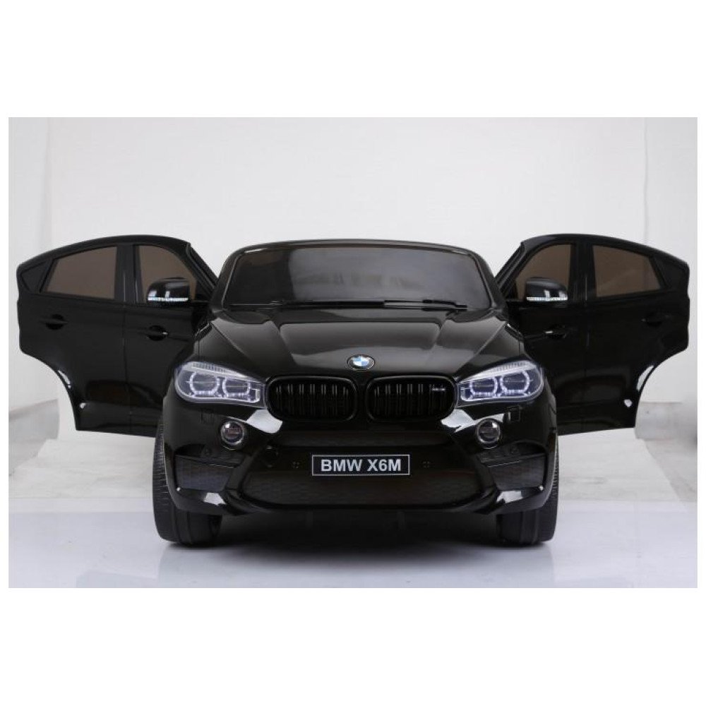 Детский двухместный электромобиль BMW X6M Black 12V - JJ2168 с пультом