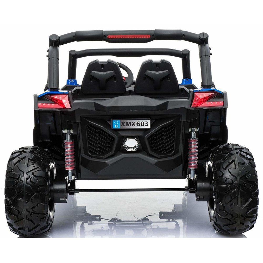 Двухместный полноприводный электромобиль Blue Spider UTV-MX Buggy 12V MP4 - XMX603-BLUE-PAINT-MP4