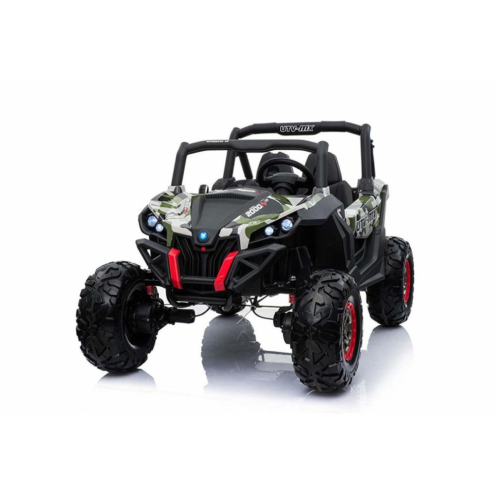 Двухместный полноприводный электромобиль Camouflage UTV-MX Buggy 12V MP4 - XMX603-GREEN-PAINT-MP4
