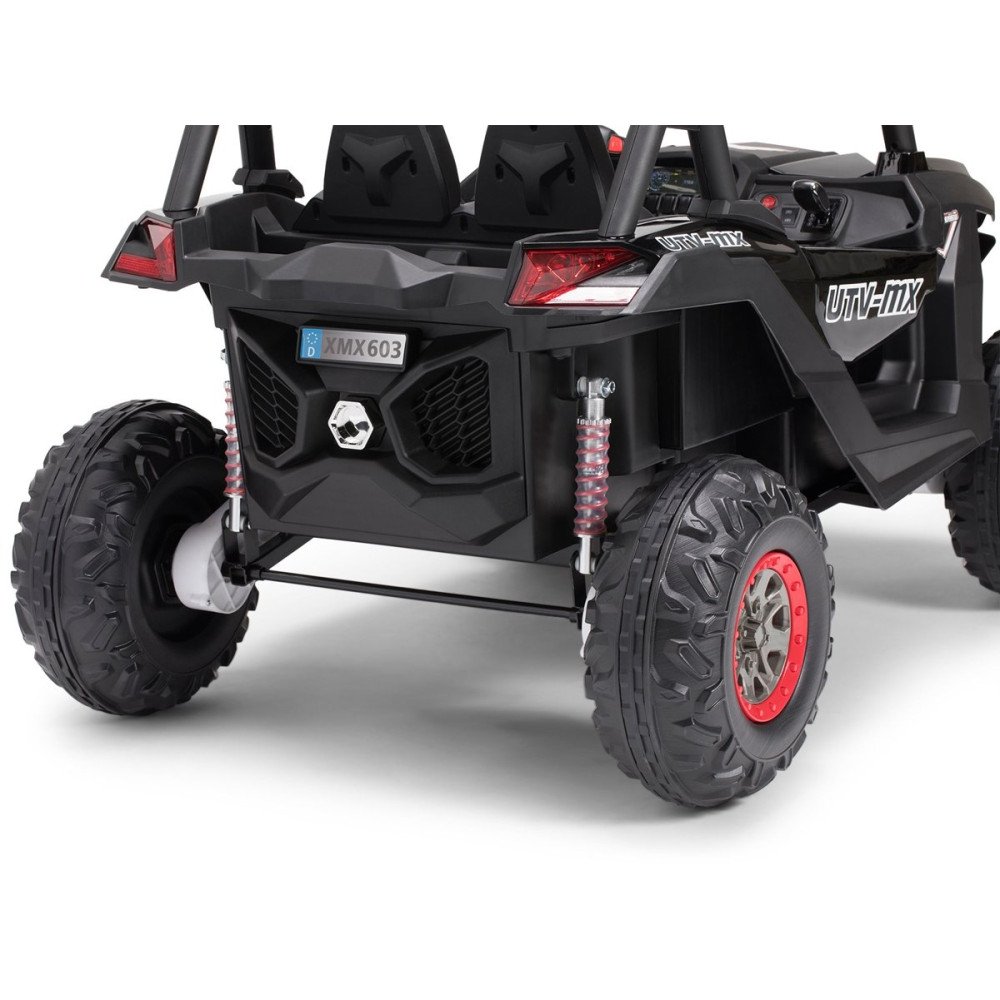 Двухместный электромобиль багги Black Carbon UTV-MX Buggy 12V MP4 - XMX603-BLACK-PAINT-MP4