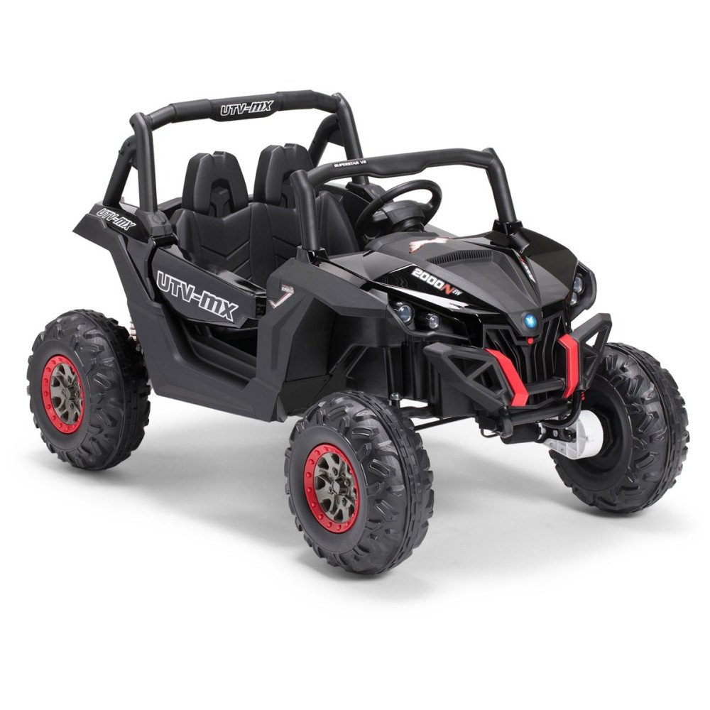 Двухместный электромобиль багги Black Carbon UTV-MX Buggy 12V MP4 - XMX603-BLACK-PAINT-MP4