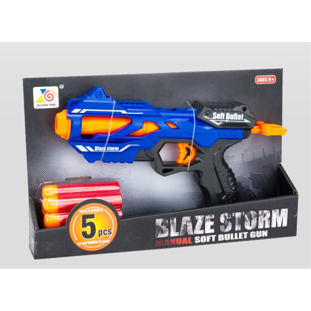 Бластер ''BlazeStorm'' механический с мягкими МЕГАпулями - ZC7108
