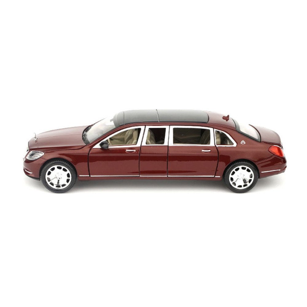 Металлическая модель Mercedes-Benz S600 Pullman Red (свет, звук, инерция) - M923T-6