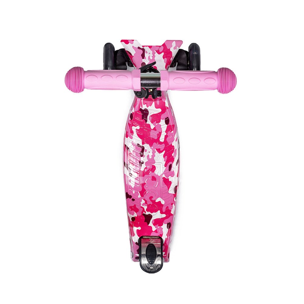 Самокат Maxiscoo Junior Трехколесный Детский с Рисунком Розовый Камуфляж - MSC-J091807