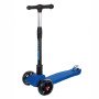 Самокат Maxiscoo Junior Delux Трехколесный Складной, светящиеся колеса, темно-синий - MSC-J091803D