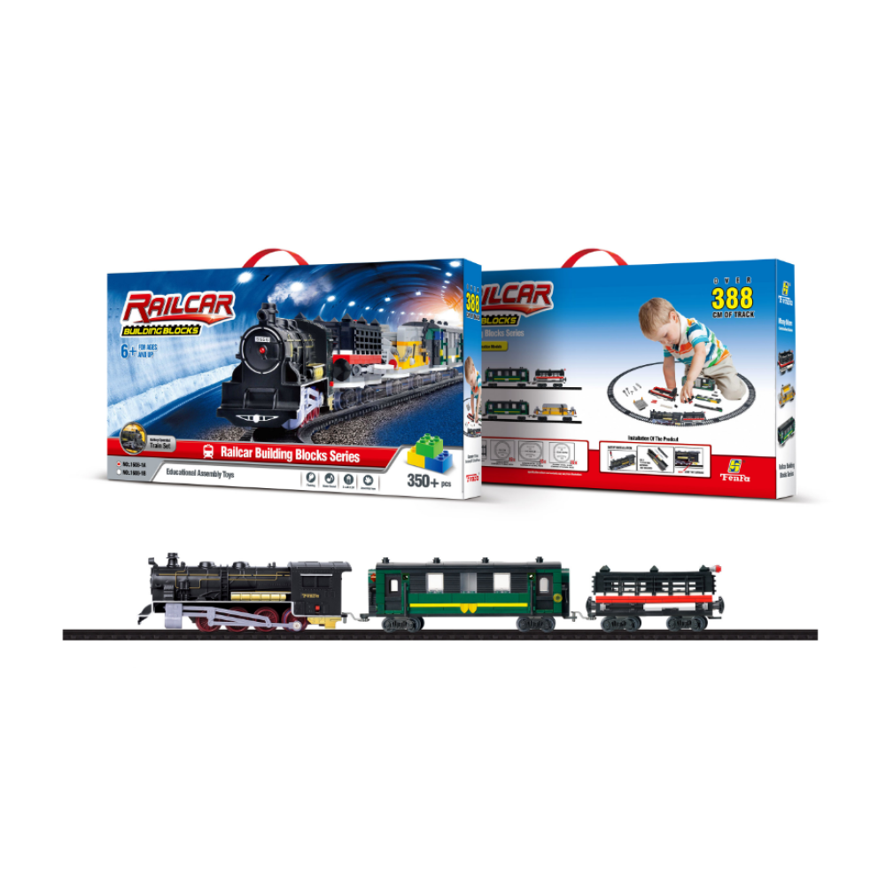 Железная дорога - конструктор Fenfa RailCar (350 деталей) - 1608-1A