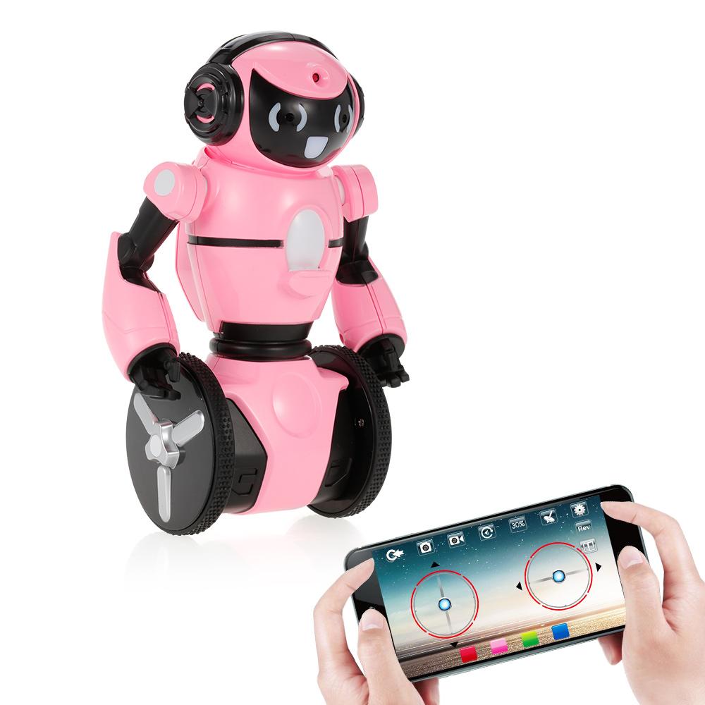 Розовый робот WL toys F4 c WiFi FPV камерой, управление через APP - WLT-F4-PINK