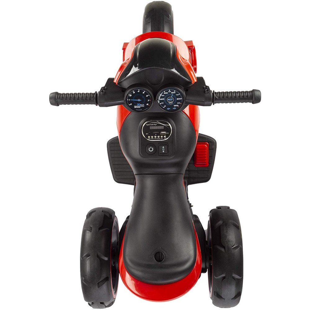 Детский мотоцикл на аккумуляторе Y-MAXI Police Red - SW198A-RED