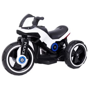 Детский мотоцикл на аккумуляторе Y-MAXI Police White - SW198A-WHITE