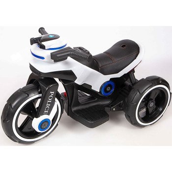 Детский мотоцикл на аккумуляторе Y-MAXI Police White - SW198B-WHITE