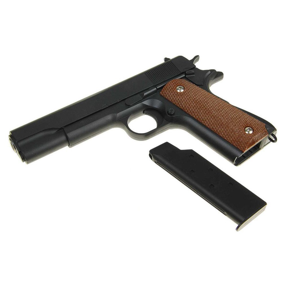 Пистолет металлический Colt 1911 с кобурой (пневматика, 21,5 см) - G.13