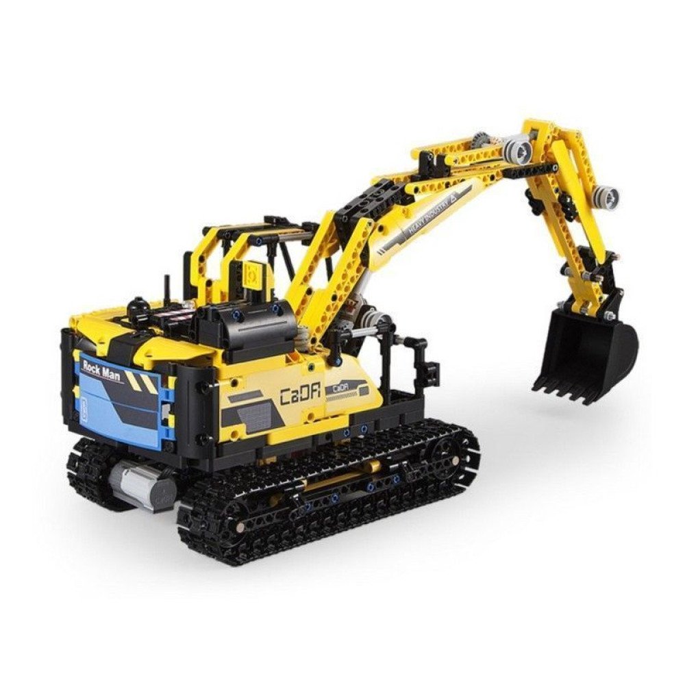 Радиоуправляемый конструктор CADA 2 в 1 экскаватор ROCK MAN (930 деталей) - C51026W