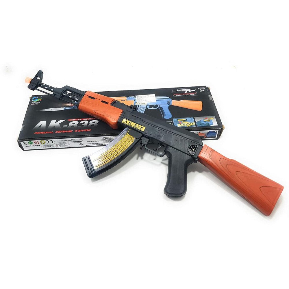 Автомат АК-47 (64 см, свет, звук, на батарейках) - AK838-1