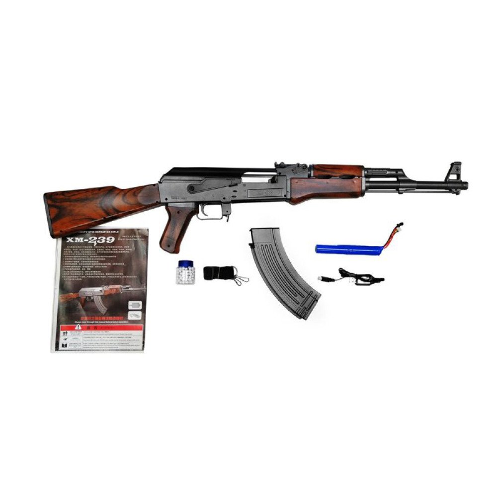 Пневматический автомат АК-47 на аккумуляторе (певматика, 87см) - XM-239