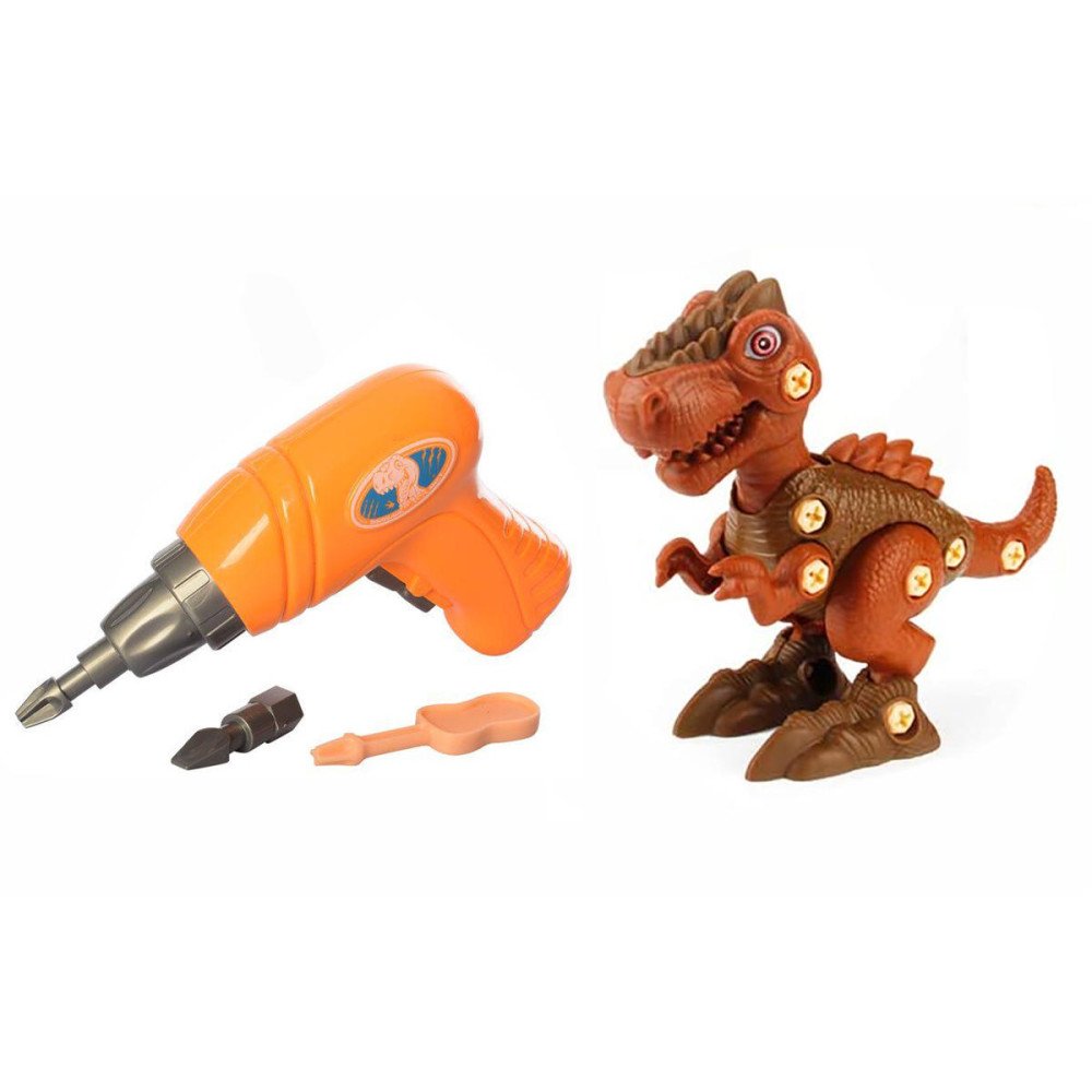 Игровой набор-конструктор Динозавр Тираннозавр с электрической отверткой - RS009-1