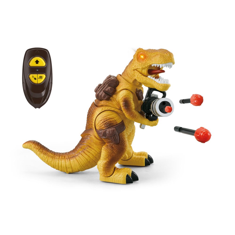 Радиоуправляемый желтый динозавр Ти-Рекс (свет, звук, стреляет пулями) - DT-6036-YELLOW
