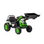 Электромобиль трактор с ковшом и пультом управления (зеленый, 2WD, EVA) - HL389-LUX-GREEN