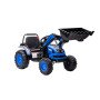 Детская машина трактор с ковшом и пультом управления (синий, 2WD, EVA) - HL389-LUX-BLUE