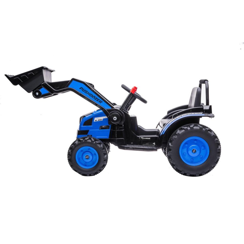 Детская машина трактор с ковшом и пультом управления (синий, 2WD, EVA) - HL389-LUX-BLUE