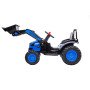 Детская машина трактор с ковшом и пультом управления (синий, 2WD, EVA) - HL389-LUX-BLUE
