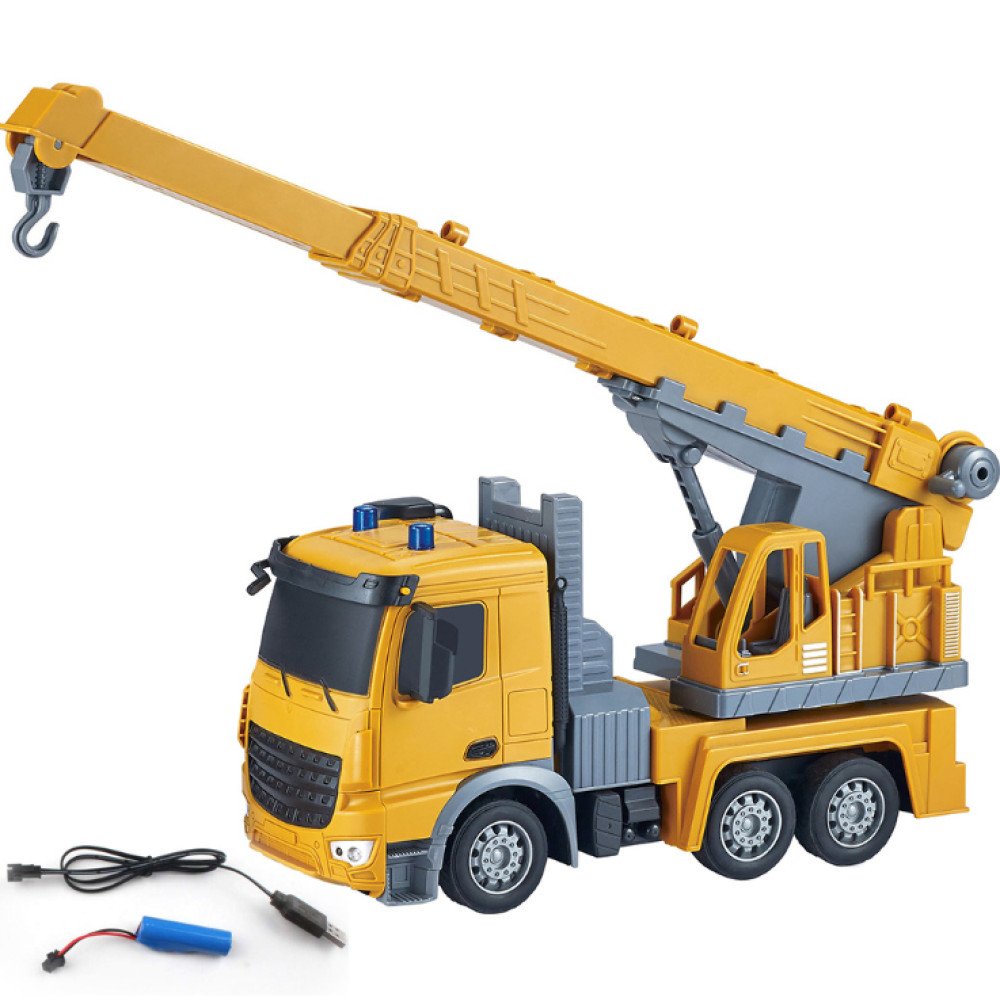 Радиоуправляемый грузовик - кран (свет, звук, масштаб 1:24) - YT55-8