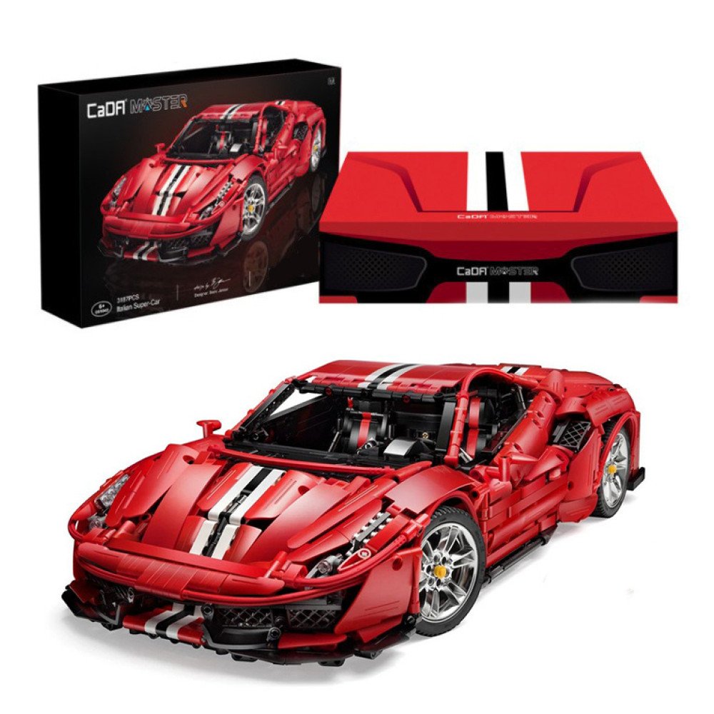 Конструктор CADA Ferrari 488, 3187 деталей - C61043W