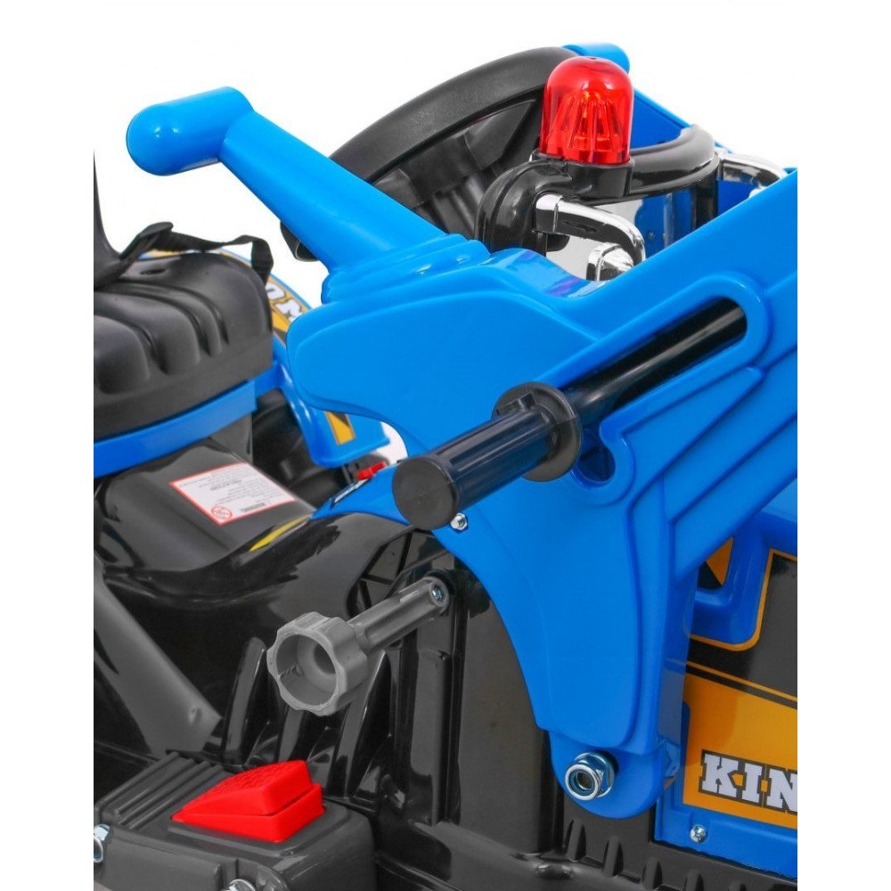 Детский трактор на аккумуляторе 12V / синий - JS328A-BLUE