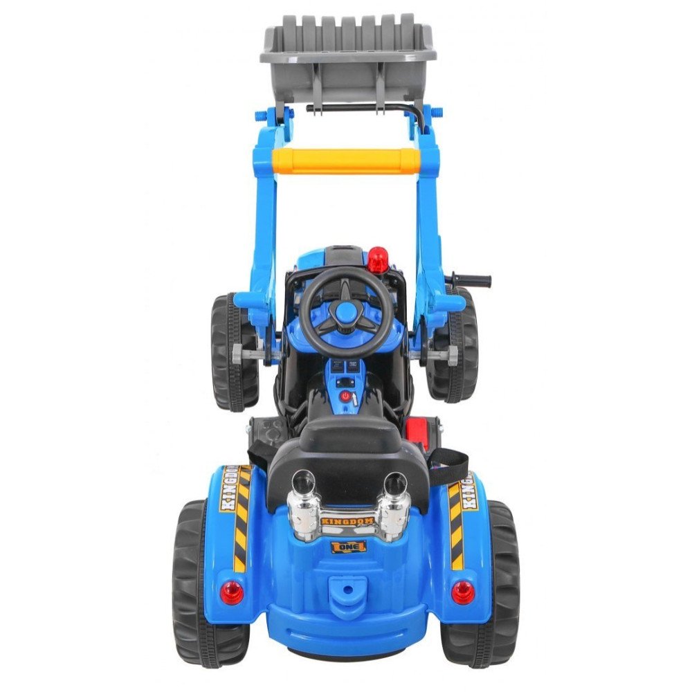 Детский трактор на аккумуляторе 12V / синий - JS328A-BLUE