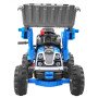 Детский трактор на аккумуляторе 12V / синий - JS328A-BLUE