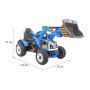 Детский трактор на аккумуляторе 12V / синий - JS328A-BLUE