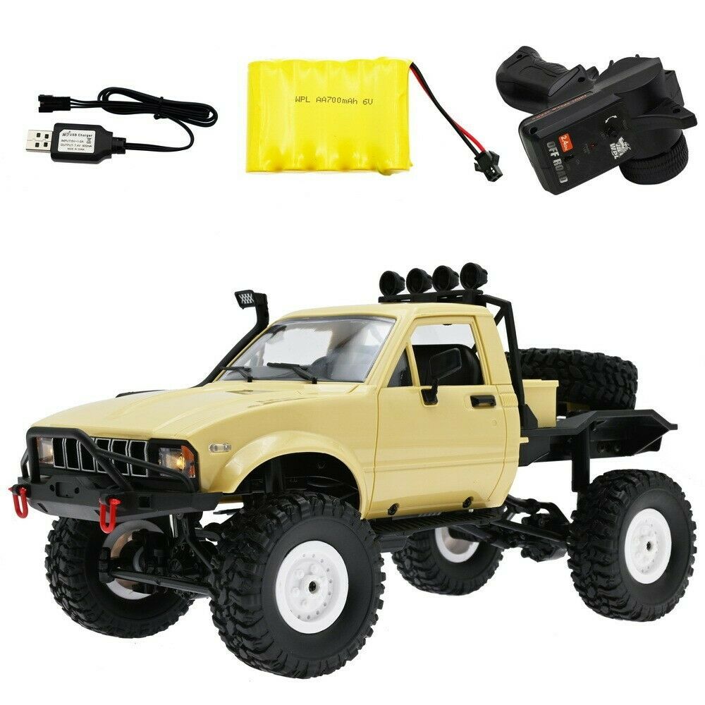 Радиоуправляемая машина WPL пикап Hilux (желтый) 4WD 2.4G 1:16 RTR - WPLC-14R-YELLOW