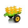 Электромобиль трактор с ковшом и прицепом (зеленый, EVA, пульт, 12V) - XMX611U-GREEN